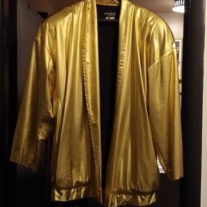 Vintage 80s Gold Lamé Blazer